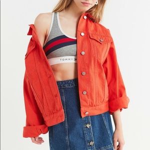 BDG Orange Jean Jacket, M